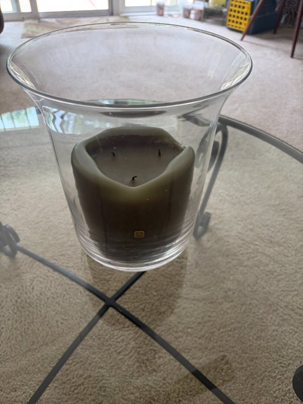 PartyLite Glass Hurricane P8773G